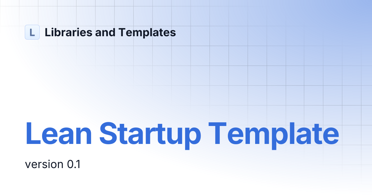 Lean Startup Template | Libraries and Templates